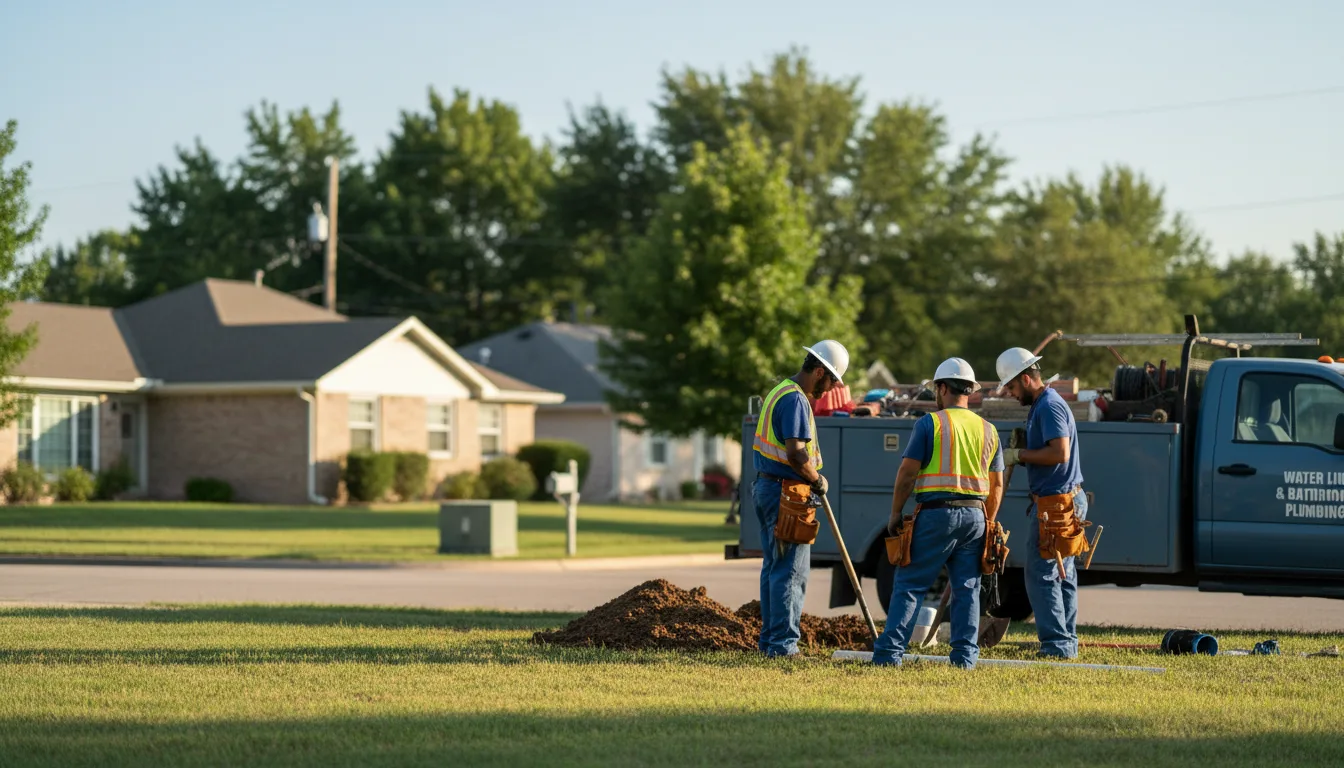 Residential water line and bathroom plumbing service in Shrewsbury, MA